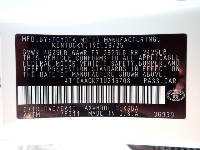 new 2026 Toyota Camry car, priced at $35,597