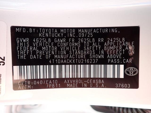 new 2026 Toyota Camry car, priced at $34,138