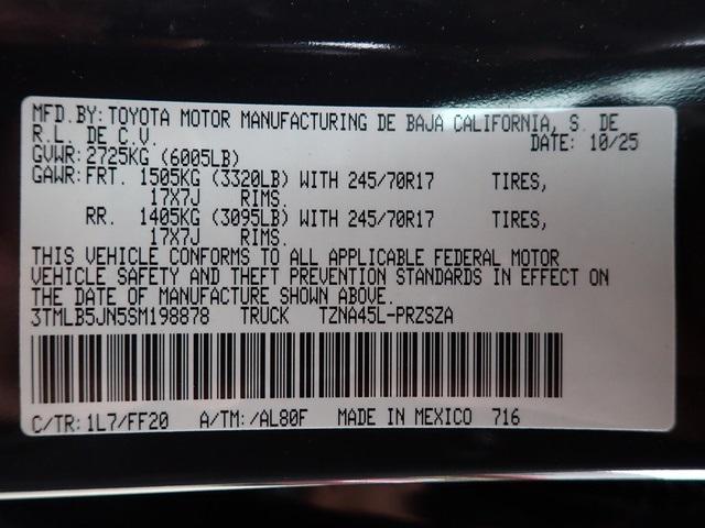 new 2025 Toyota Tacoma car, priced at $43,469