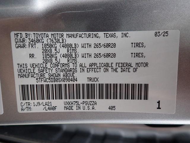 new 2025 Toyota Tundra Hybrid car, priced at $78,013