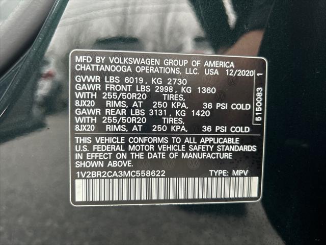 used 2021 Volkswagen Atlas car, priced at $24,990