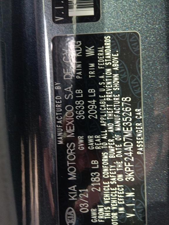 used 2021 Kia Forte car, priced at $12,100