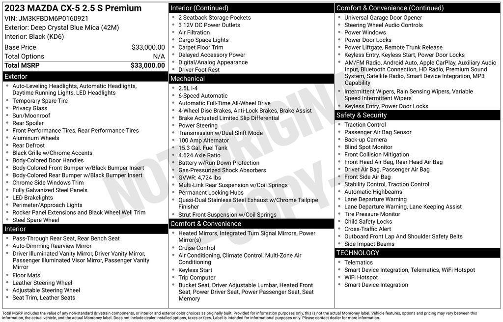 used 2023 Mazda CX-5 car, priced at $26,400