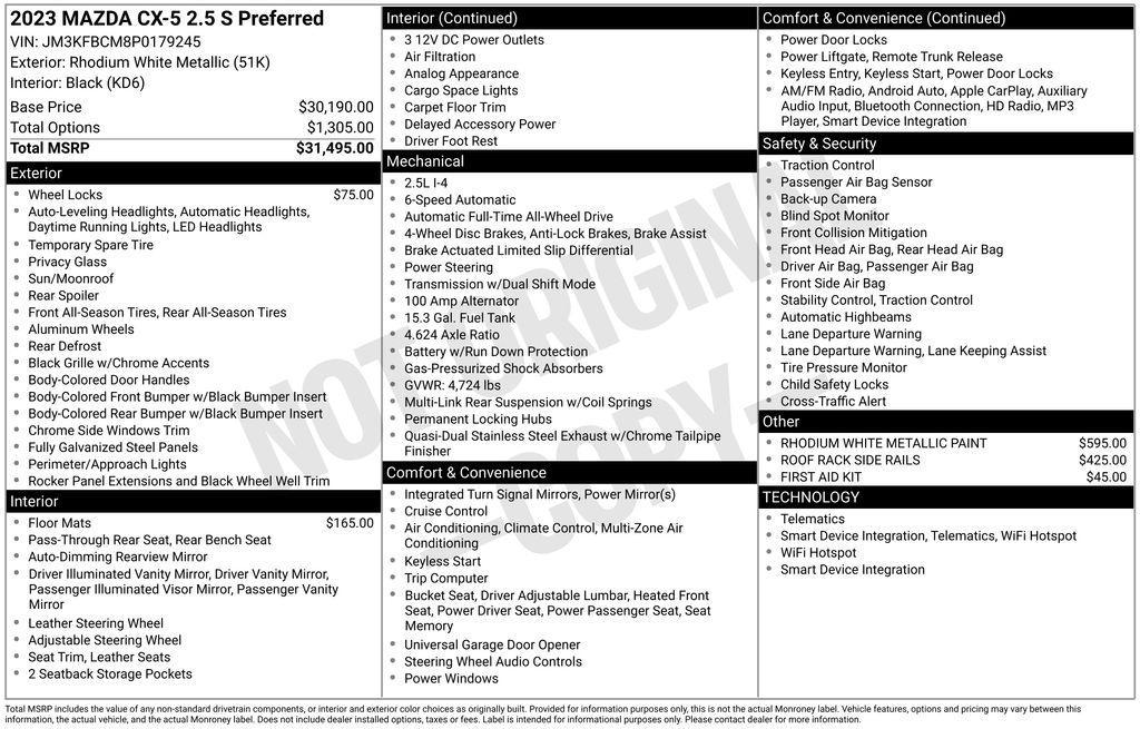 used 2023 Mazda CX-5 car, priced at $26,900