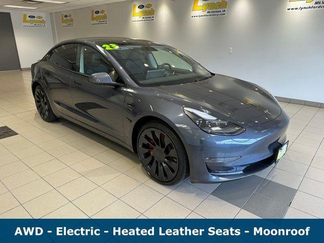used 2023 Tesla Model 3 car, priced at $33,500