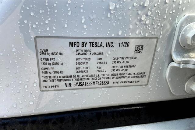 used 2021 Tesla Model S car, priced at $43,421