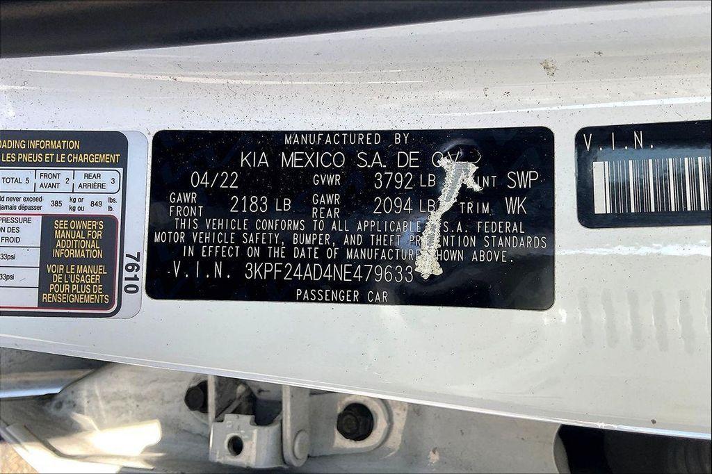 used 2022 Kia Forte car, priced at $15,632