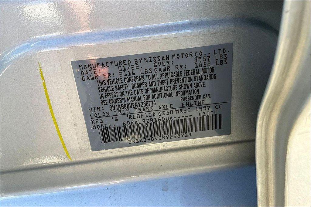 used 2022 Nissan Sentra car, priced at $15,553