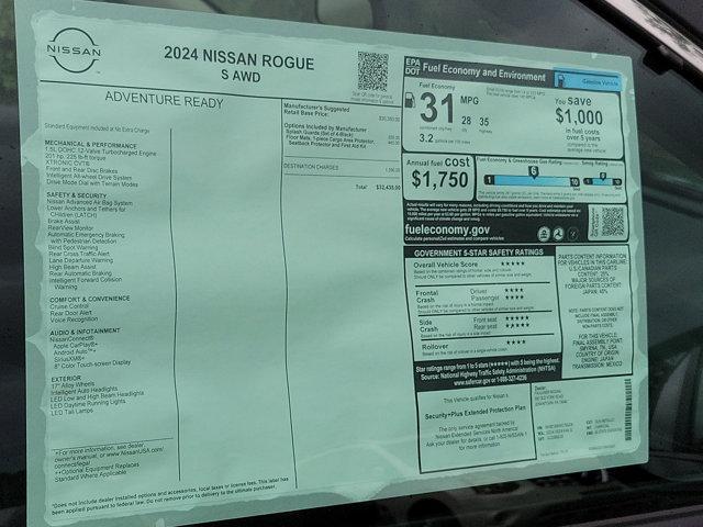 new 2024 Nissan Rogue car, priced at $31,072