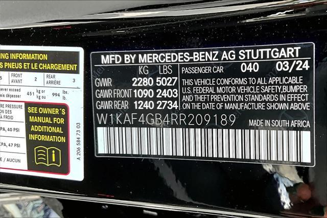new 2024 Mercedes-Benz C-Class car, priced at $58,155