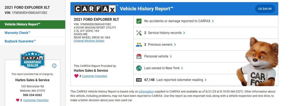 used 2021 Ford Explorer car, priced at $29,997