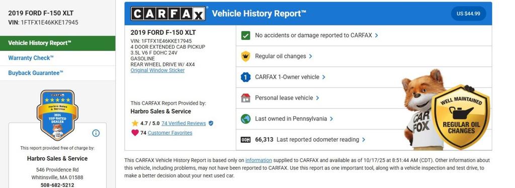 used 2019 Ford F-150 car, priced at $35,999