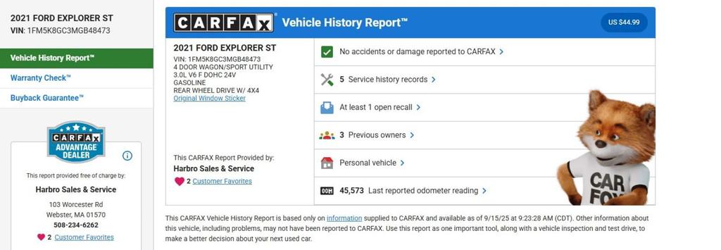 used 2021 Ford Explorer car, priced at $39,999