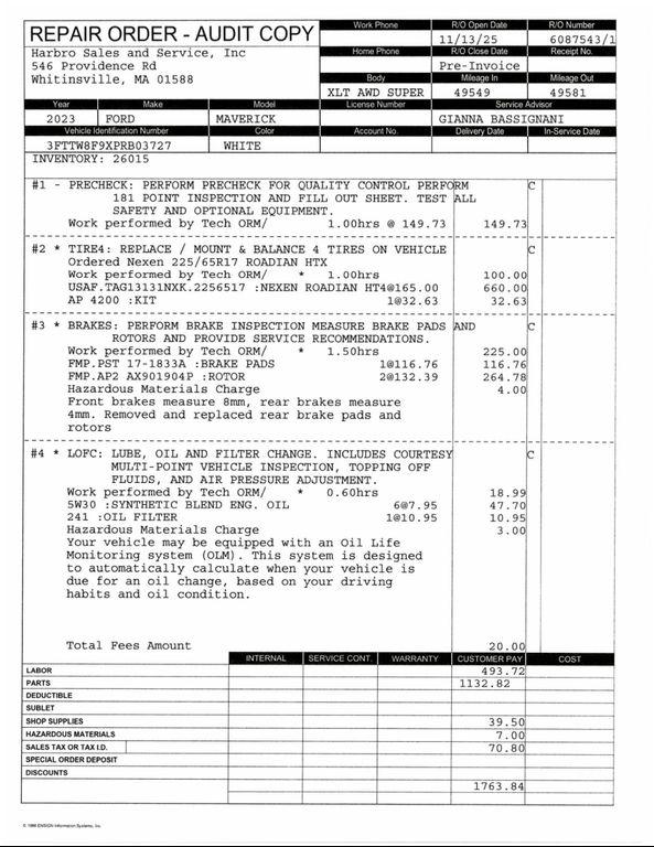used 2023 Ford Maverick car, priced at $29,999