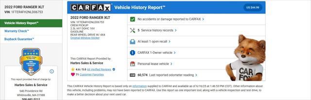 used 2022 Ford Ranger car, priced at $32,999