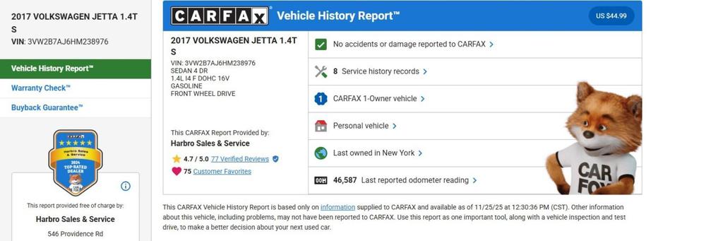 used 2017 Volkswagen Jetta car, priced at $15,999