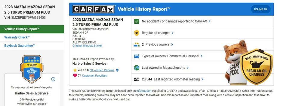 used 2023 Mazda Mazda3 car, priced at $29,999