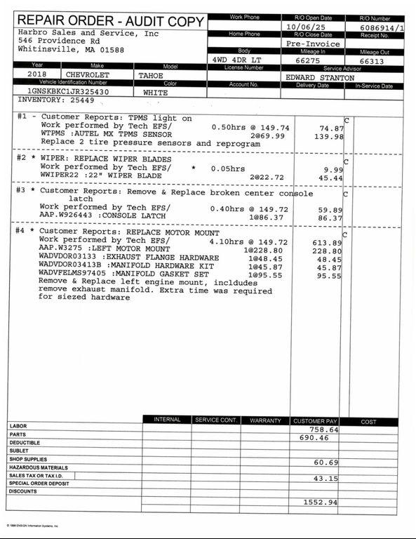 used 2018 Chevrolet Tahoe car, priced at $39,999