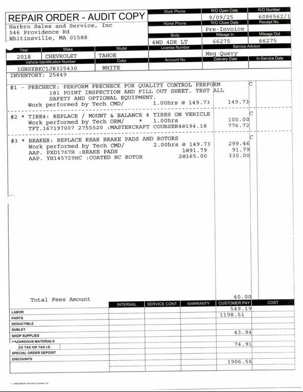 used 2018 Chevrolet Tahoe car, priced at $39,999