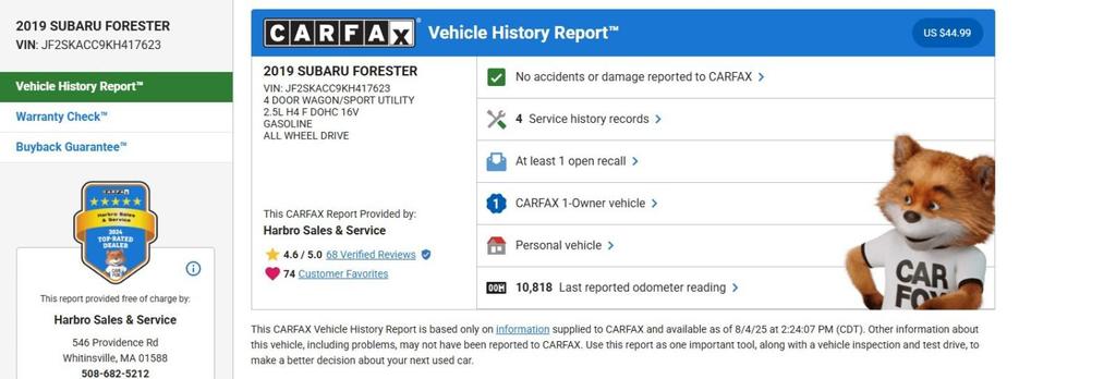 used 2019 Subaru Forester car, priced at $26,999