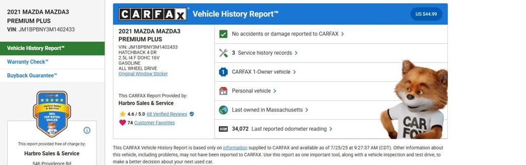 used 2021 Mazda Mazda3 car, priced at $26,999