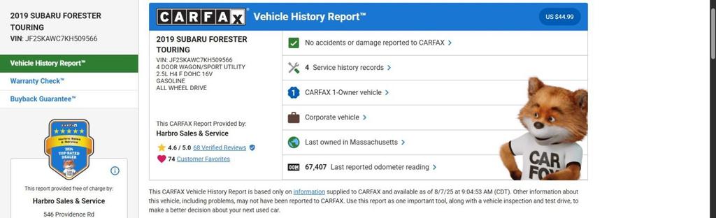 used 2019 Subaru Forester car, priced at $24,997