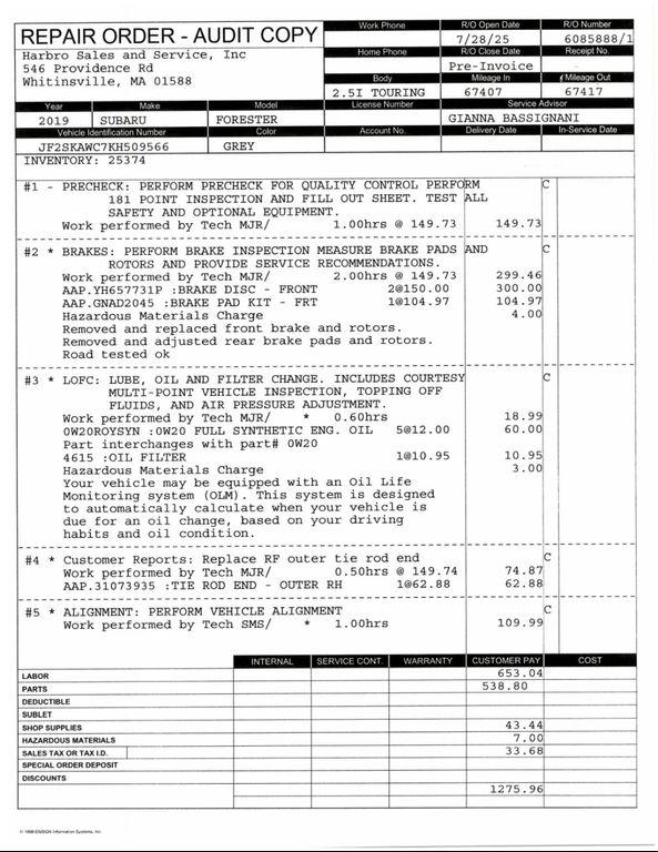 used 2019 Subaru Forester car, priced at $24,997