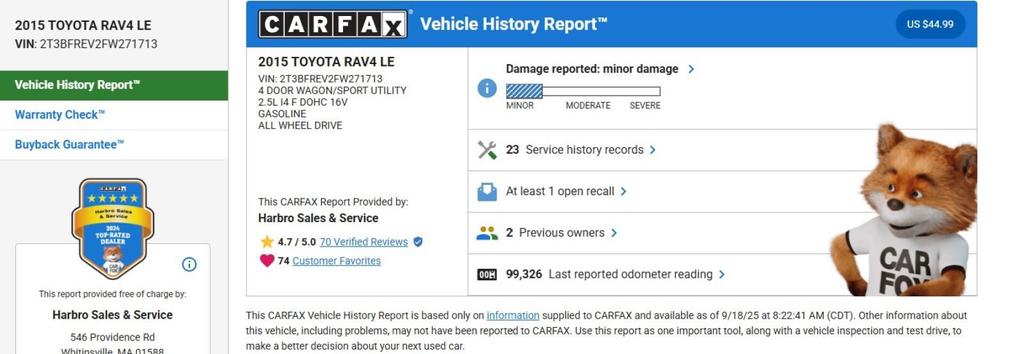 used 2015 Toyota RAV4 car, priced at $18,999