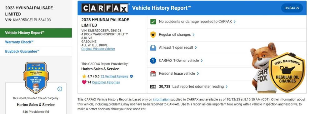 used 2023 Hyundai Palisade car, priced at $39,999