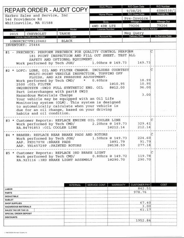 used 2015 Chevrolet Tahoe car, priced at $29,999