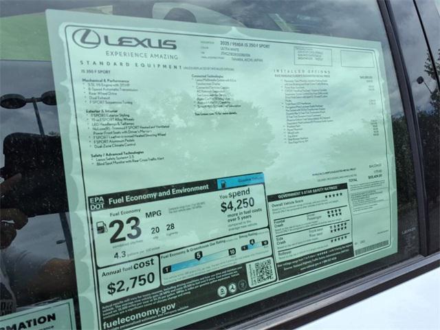 new 2025 Lexus IS 350 car, priced at $55,409