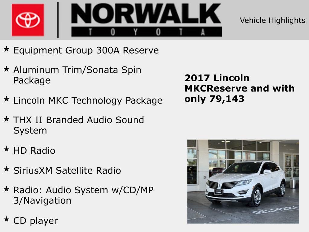 used 2017 Lincoln MKC car, priced at $12,788