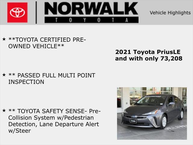 used 2021 Toyota Prius car, priced at $20,018