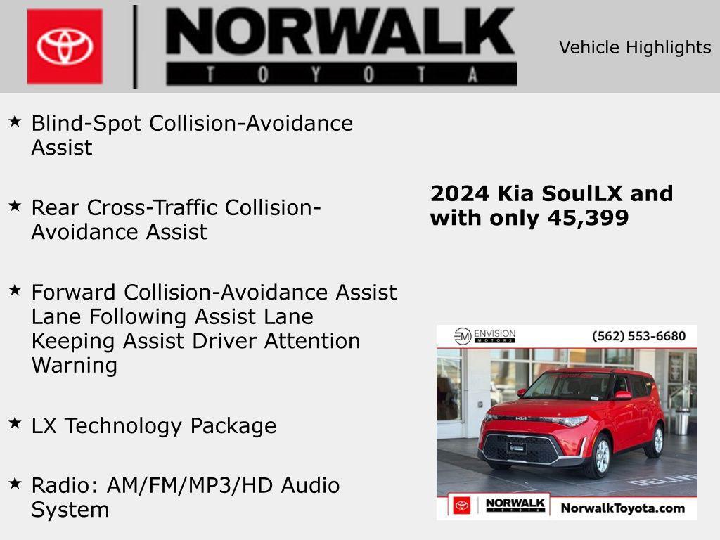 used 2024 Kia Soul car, priced at $17,288