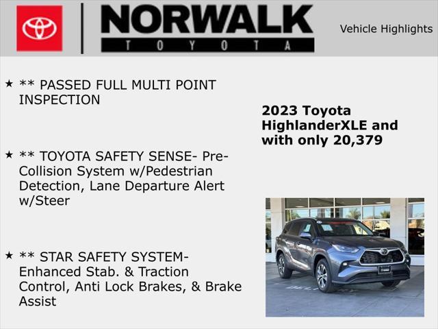 used 2023 Toyota Highlander car, priced at $37,885