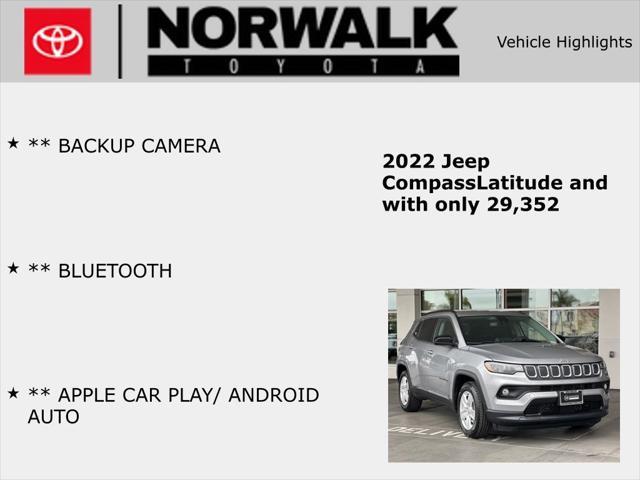 used 2022 Jeep Compass car, priced at $19,990