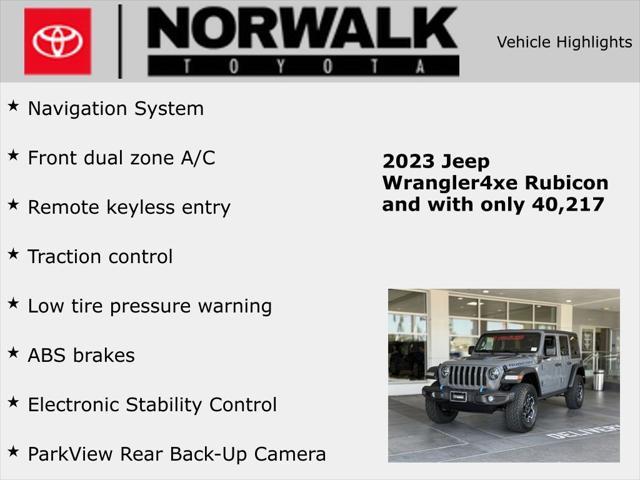 used 2023 Jeep Wrangler 4xe car, priced at $33,274