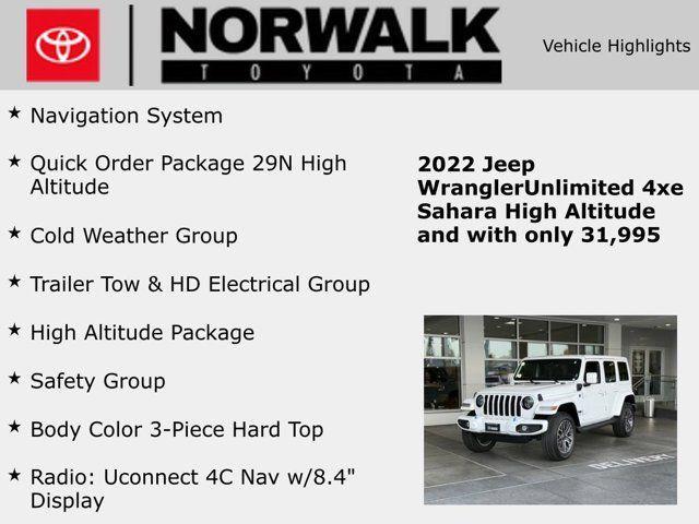 used 2022 Jeep Wrangler Unlimited 4xe car, priced at $32,537