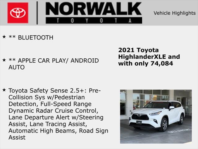 used 2021 Toyota Highlander car, priced at $30,289