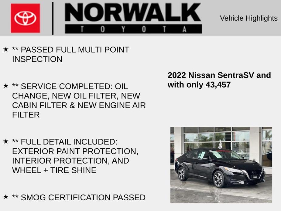 used 2022 Nissan Sentra car, priced at $19,795