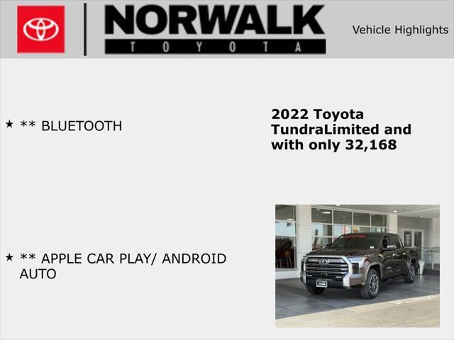 used 2022 Toyota Tundra car, priced at $47,444
