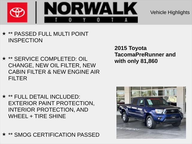 used 2015 Toyota Tacoma car, priced at $25,595