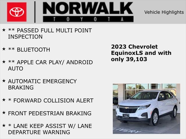 used 2023 Chevrolet Equinox car, priced at $18,952
