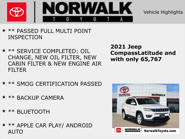 used 2021 Jeep Compass car, priced at $17,990