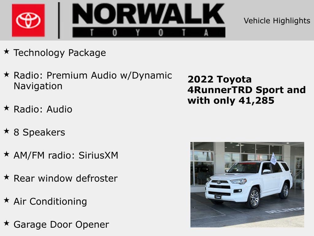 used 2022 Toyota 4Runner car, priced at $36,995