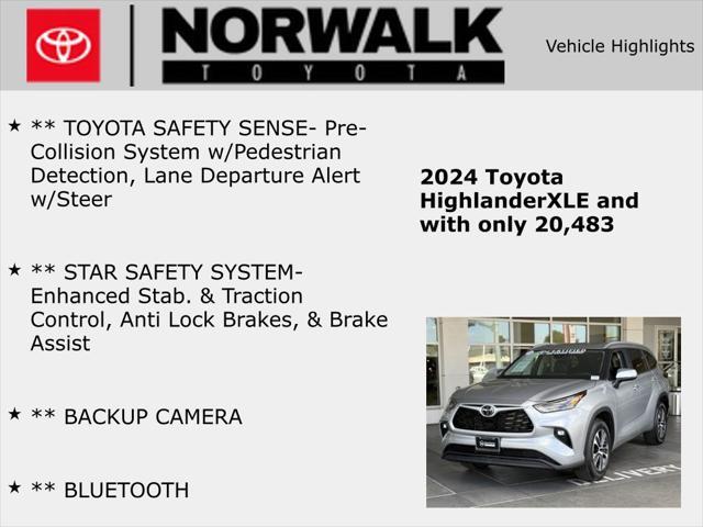 used 2024 Toyota Highlander car, priced at $44,289