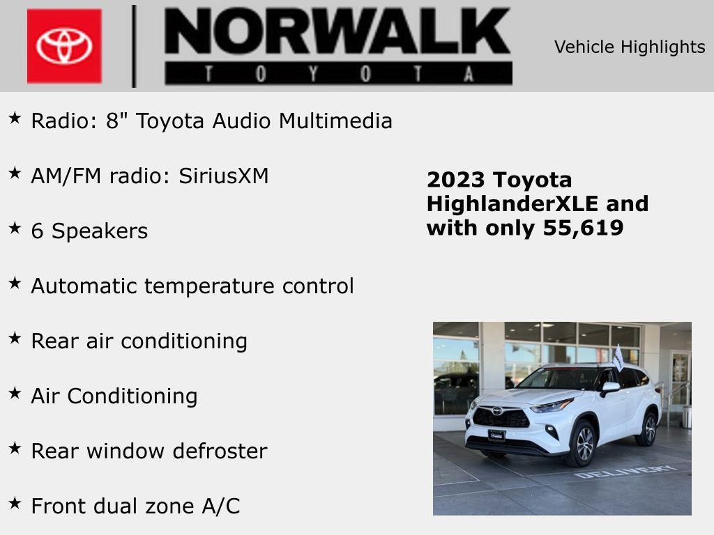 used 2023 Toyota Highlander car, priced at $31,919