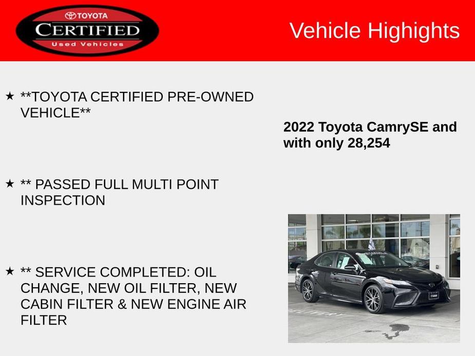 used 2022 Toyota Camry car, priced at $25,987