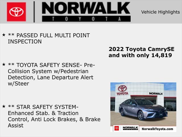 used 2022 Toyota Camry car, priced at $27,408