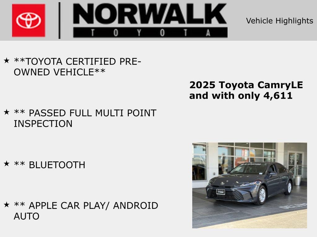 used 2025 Toyota Camry car, priced at $28,888